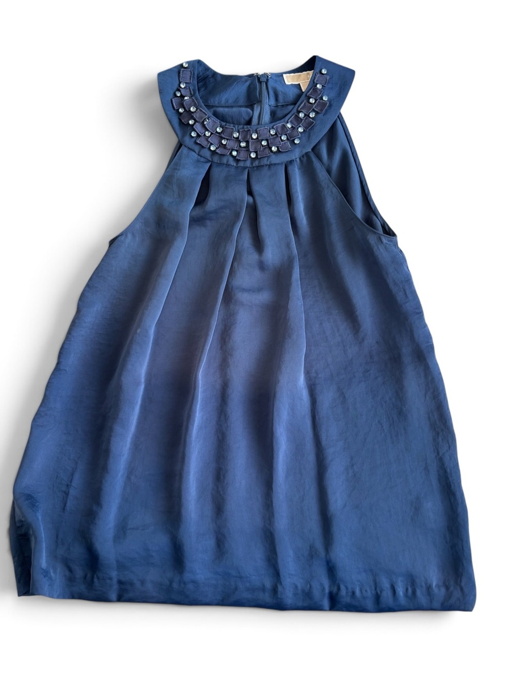 Michael Michael Kors Embellished Sleeveless Blouse Blue Size 2
